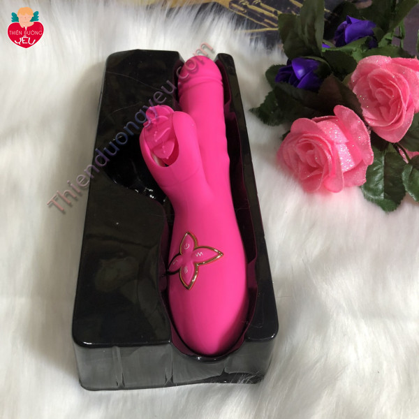 Dương Vật Giả Quạt ESTHER Hồng Rung Massage Kích Điểm G Cực Phê